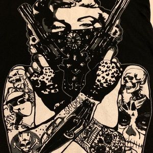 Tops - Marilyn Monroe Women’s Gangster Tee Tops - Marilyn Monroe Women’s Gangster Tee